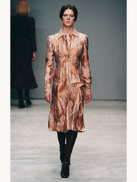 Prada Fall 2001 Organic Flora Wavy Print Silk Skirt