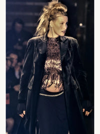 Jean Paul Gaultier Fall 1995 Sequin Circuit Board Crop Sweater Top