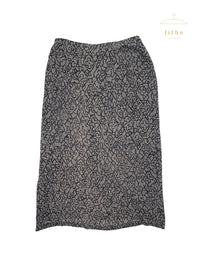 Calvin Klein Spring 1993 Organic Print Silk Skirt