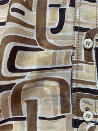 Prada Fall 1996 Retro 'U' Print Button Up Shirt