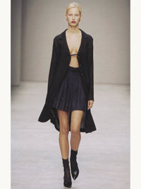 Prada Spring 2001 Black Viscose Long Jacket ASO Carrie Bradshaw