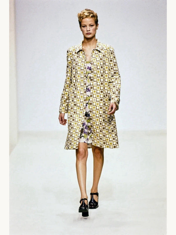 Prada Spring 1996 Tile Print Coat