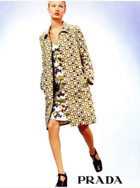 Prada Spring 1996 Tile Print Coat