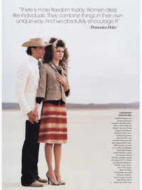 Prada Spring 2004 Brown & Red Stripe Silk Burlap Skirt