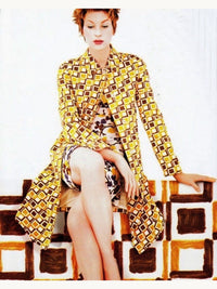 Prada Spring 1996 Tile Print Coat