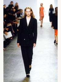 Calvin Klein Collection Spring 1999 Black Wool Trousers