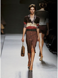 Prada Spring 2004 Eclipse Print Cotton Skirt