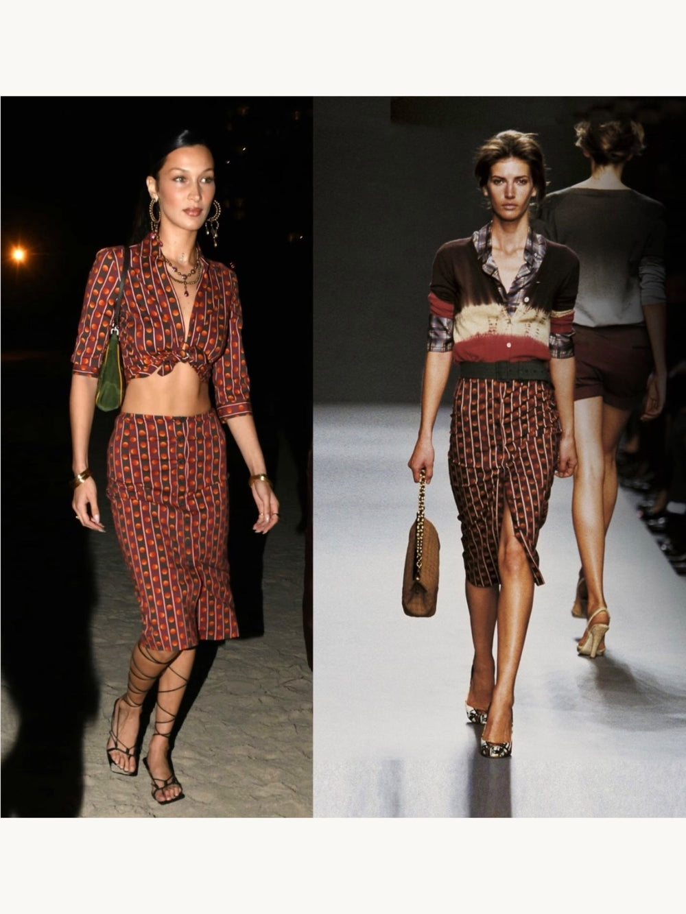 Prada Spring 2004 Eclipse Print Cotton Skirt