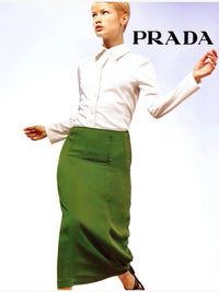 Prada Spring 1996 Sheer Midi Skirt