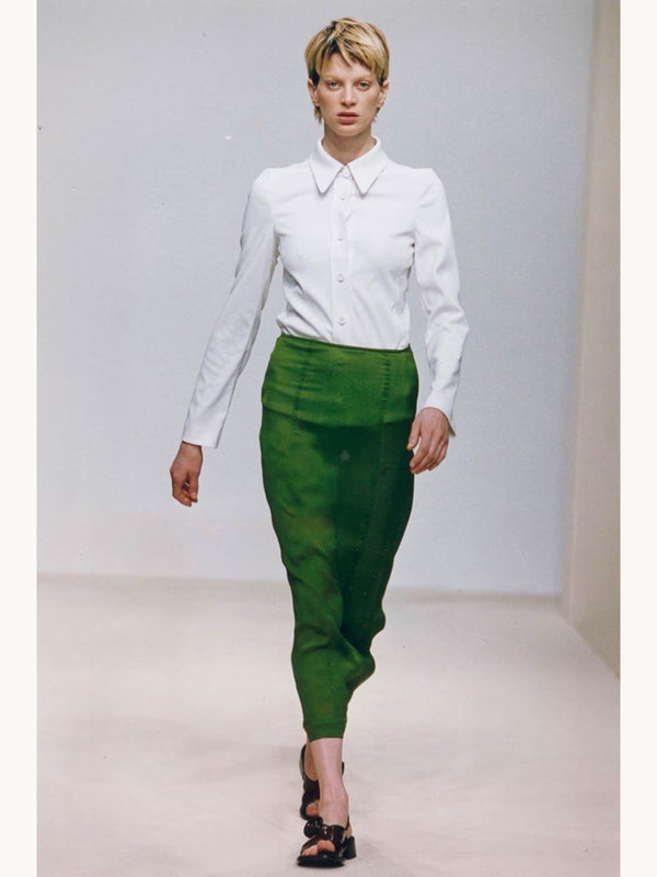 Prada Spring 1996 Sheer Midi Skirt