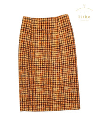 Prada Fall 1996 Tweed Midi Skirt