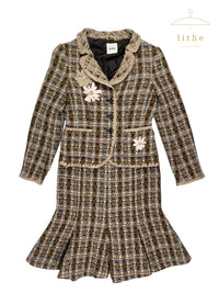 Moschino Fall 2004 Tweed Suit & Bag Ensemble