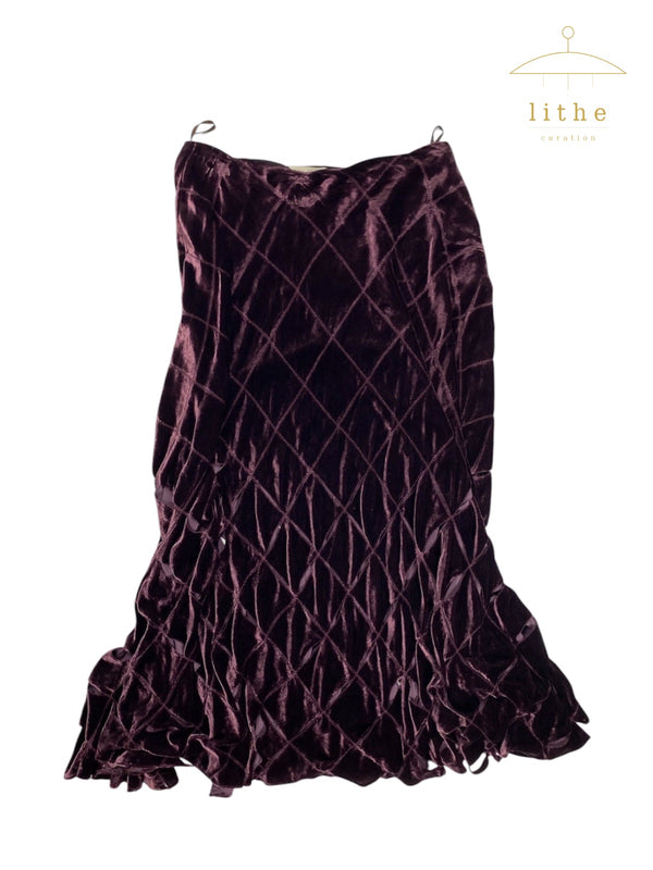 Calvin Klein Collection Fall 2002 Velvet Cutout Skirt