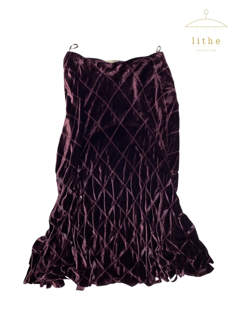 Calvin Klein Collection Fall 2002 Velvet Cutout Skirt