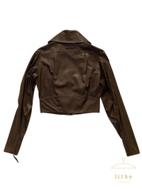 Jean Paul Gaultier Fall 1995 Brown Cropped Accordion Pleated Jacket