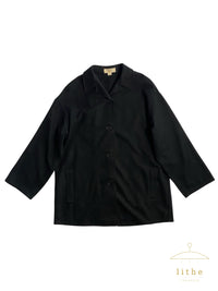 Calvin Klein Collection Spring 1996 Oversized Black Cashmere Jacket
