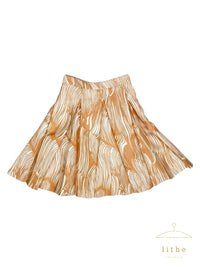 Prada Fall 2001 Organic Flora Wavy Print Silk Skirt