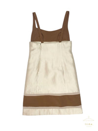 Prada Spring 1996 Color Block Drop Strap Shift Dress
