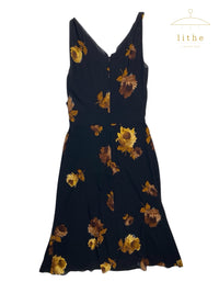 Prada Fall 2005 Floral Drape Front Silk Dress