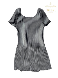 Vivienne Tam Spring 1994 Pleated Tromp L'oeil Illusion Babydoll Mini Dress