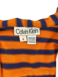 Calvin Klein Summer 1976 Collection Orange & Blue Striped Cover Dress