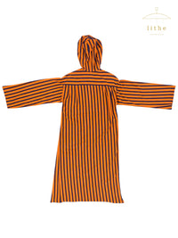 Calvin Klein Summer 1976 Collection Orange & Blue Striped Cover Dress