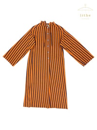 Calvin Klein Summer 1976 Collection Orange & Blue Striped Cover Dress
