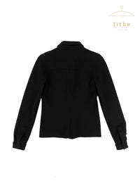 Prada Spring 1996 Black Nylon Rubber Shirt