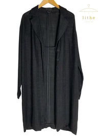 Prada Spring 2001 Black Viscose Long Jacket ASO Carrie Bradshaw