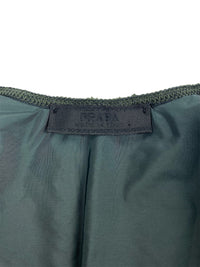 Prada Fall 1994 Green Wool Knit Zip Jacket w/ Padded Lining