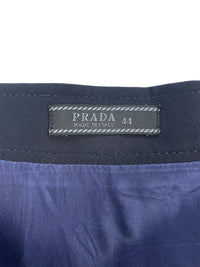 Prada Spring 1996 Navy Nylon Wrap Skirt