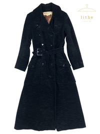 Yves Saint Laurent Fall 1970 Velvet Double Breasted Maxi Coat