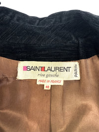 Yves Saint Laurent Fall 1970 Velvet Double Breasted Maxi Coat