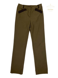 Prada Fall 1996 Contrast Olive Green Nylon Tech Pants