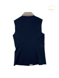 Prada Spring 1996 Contrast Black & Beige Sleeveless Nylon Top