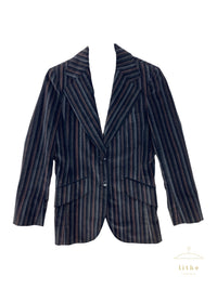 Calvin Klein Fall 1975 Multicolor Striped Velour Jacket