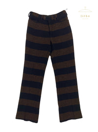 Prada Fall 2000 Brown & Black Striped Wool Pants