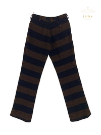 Prada Fall 2000 Brown & Black Striped Wool Pants