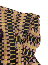 Prada Spring 2008 'Fairy' Orange & Pink Wavy Print Silk Top