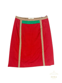 Prada Spring 2005 Multicolor Color Block Skirt