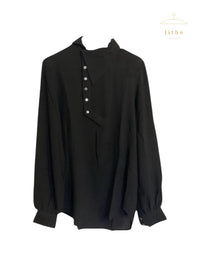 Ossie Clark c. 1968-1969 Asymmetrical Moss Crepe Shirt