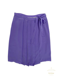 Prada Spring 2000 Purple Silk Ribbon Tie Skirt