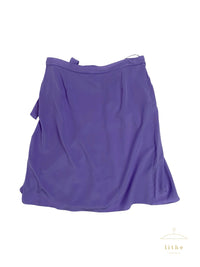 Prada Spring 2000 Purple Silk Ribbon Tie Skirt