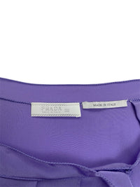 Prada Spring 2000 Purple Silk Ribbon Tie Skirt