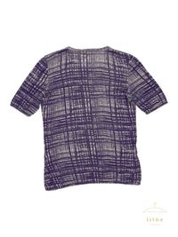 Prada Spring 1996 Purple Tweed Print Top
