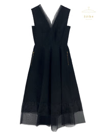 Jean Paul Gaultier Spring 1995 Organza Trim Cocktail Dress