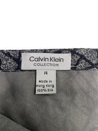 Calvin Klein Spring 1993 Organic Print Silk Skirt