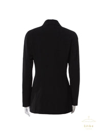 Calvin Klein Collection Fall 1996 Black Wool Crepe Jacket
