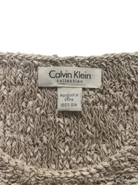Calvin Klein Collection Spring 1994 Handknit Ivory Silk Top