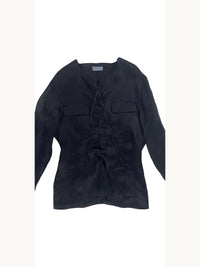 Prada Spring 1993 Sheer Silk Organza 'Saharienne' Lace Top